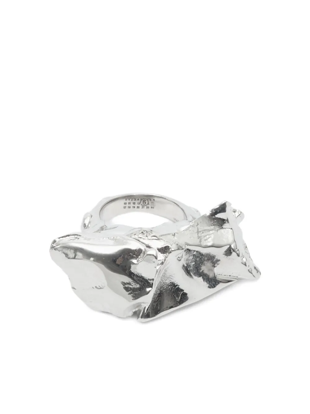 MM6 Maison Margiela Ring met onregelmatige vorm - Zilver
