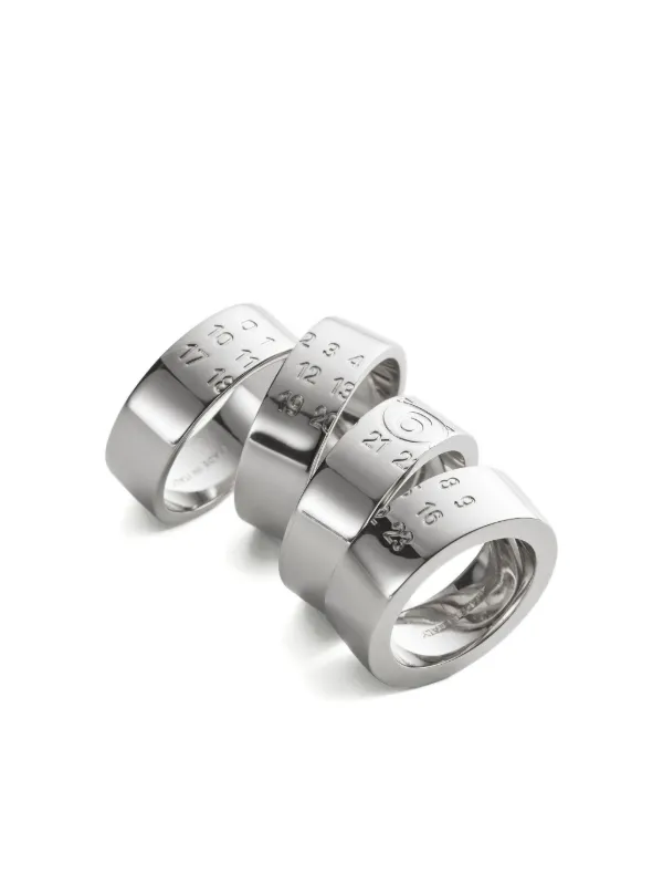 MM6 Maison Margiela ナンバーエングレーブ リング | シルバートーン