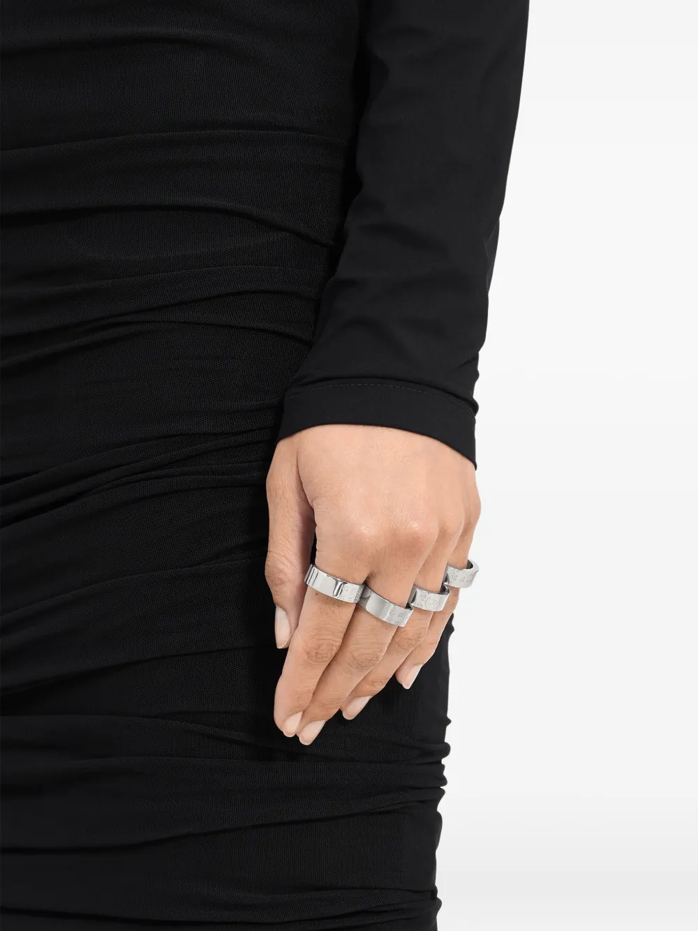 MM6 Maison Margiela Gegraveerde ringen - Zilver
