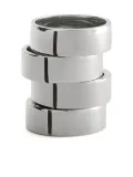 MM6 Maison Margiela number-engraved stacked rings - Silver