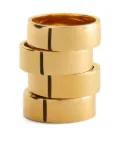 MM6 Maison Margiela engraved rings - Gold