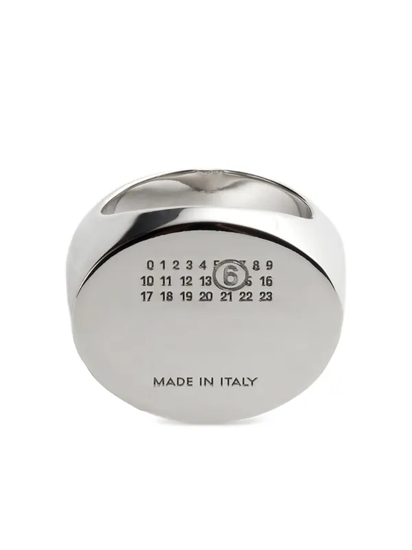 MM6 Maison Margiela シグネットリング | シルバートーン | FARFETCH JP