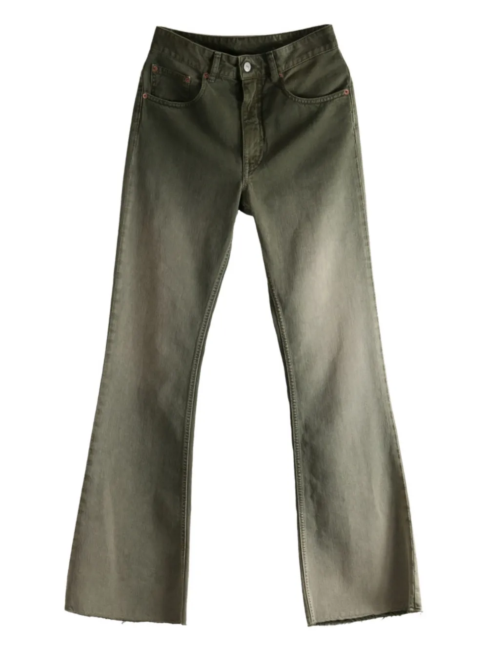 MM6 Maison Margiela frayed  jeans | Green | Image 1