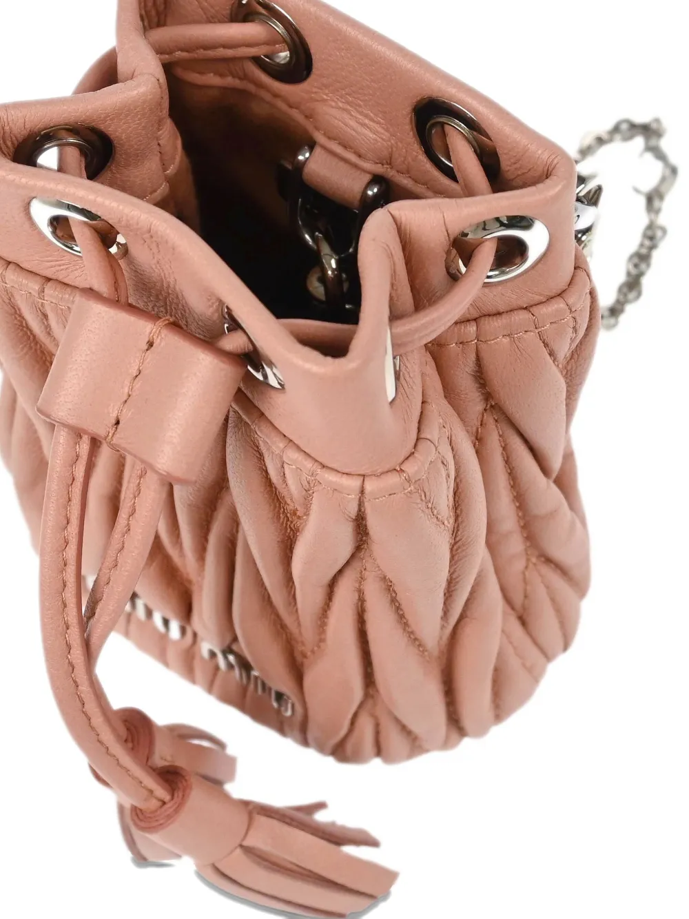 Pre-owned Miu Miu 2010s Crystal Drawstring Shoulder Bag