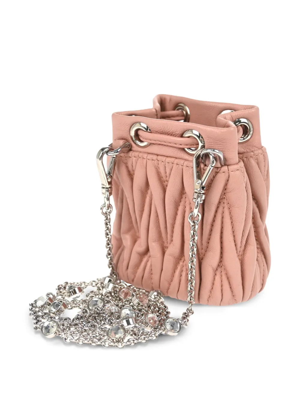 Pre-owned Miu Miu 2010s Crystal Drawstring Shoulder Bag