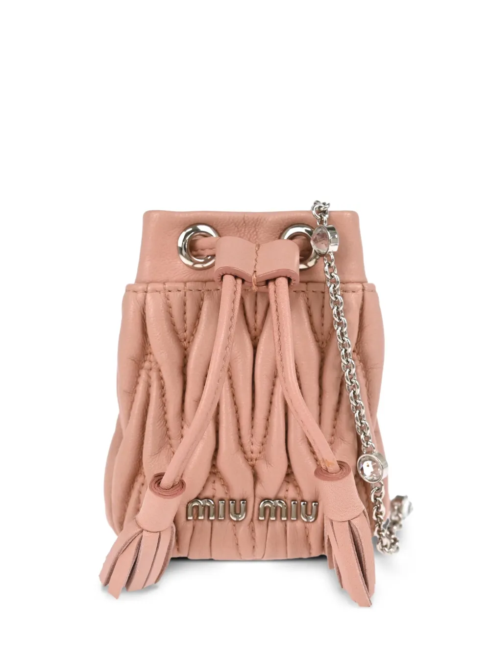 Miu Miu Pre-Owned 2010s Crystal Drawstring shoulder bag | Pink | Image 1