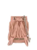 Miu Miu Pre-Owned 2010s Crystal Drawstring shoulder bag - Pink