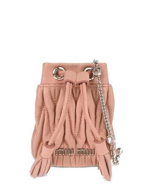 Miu Miu Pre-Owned 2010s Crystal Drawstring shoulder bag