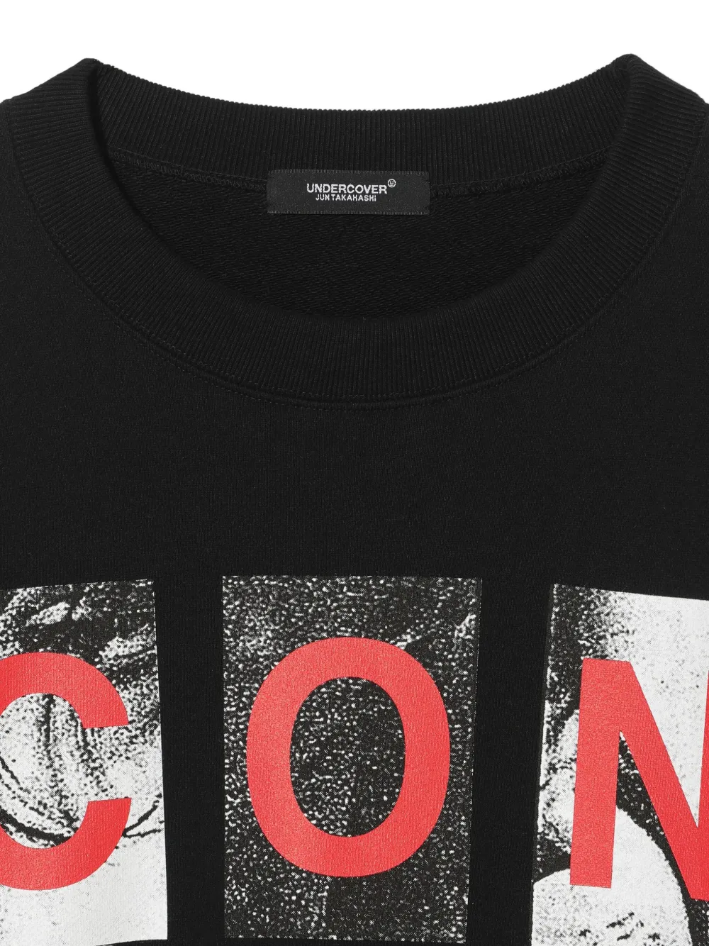 Undercover Katoenen sweater met print Zwart