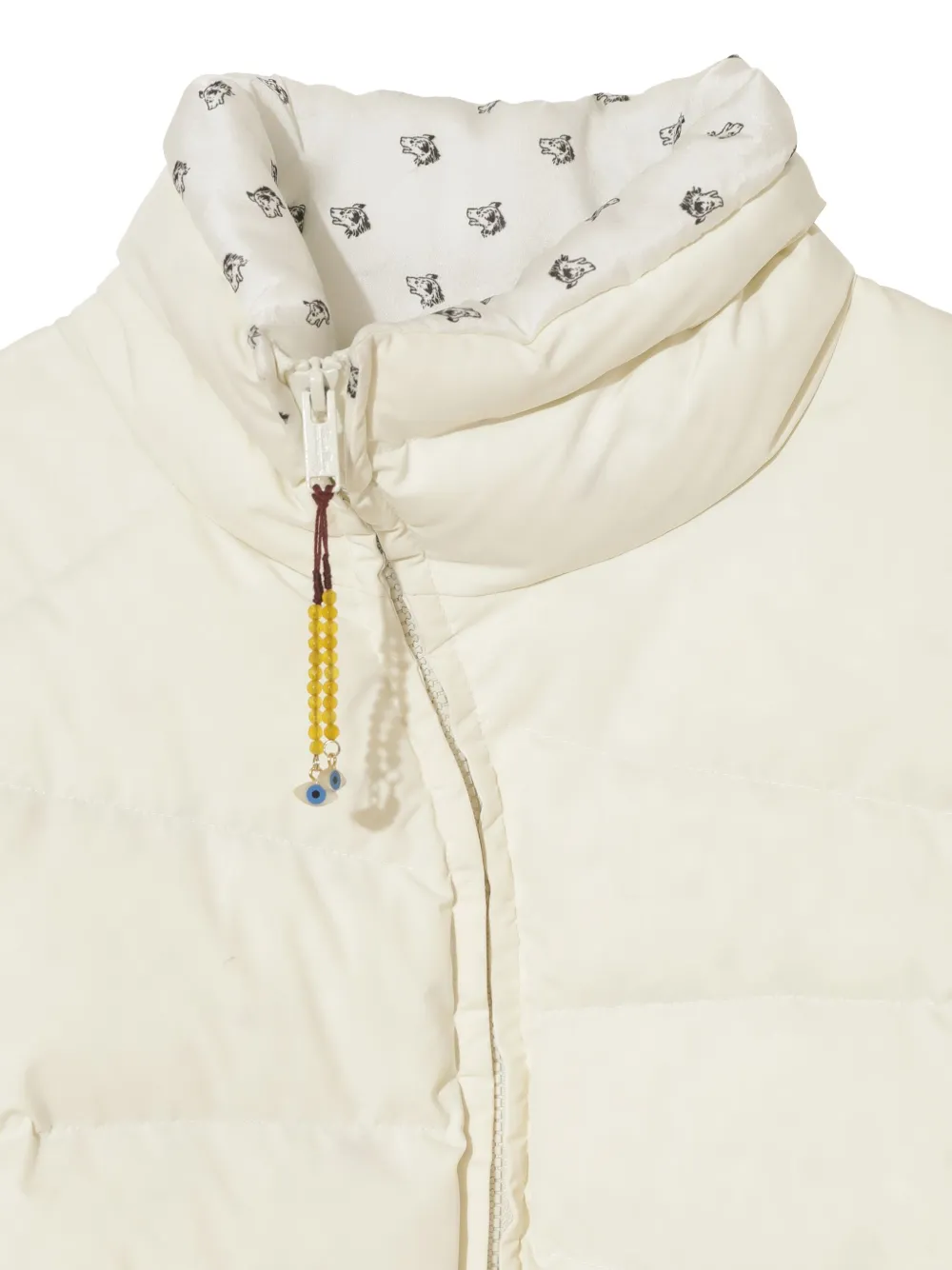 Undercover Donsjack met bloemenprint Wit