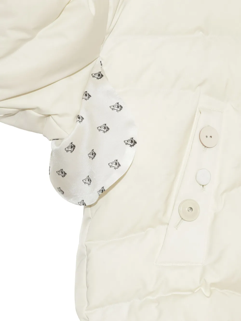 Undercover Donsjack met bloemenprint Wit