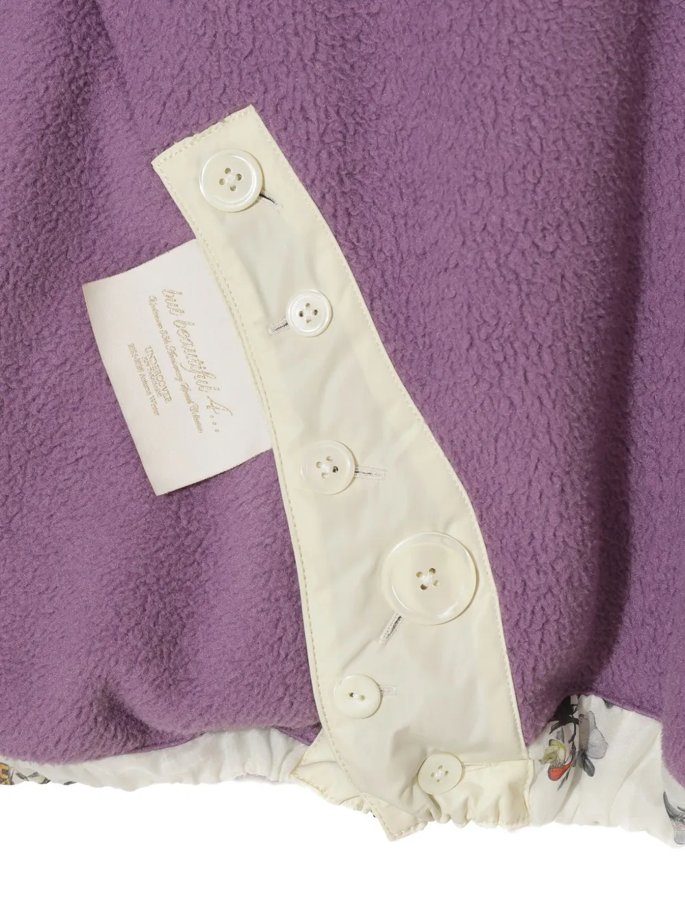Undercover Floral-print Trim Sweatshirt In Purple