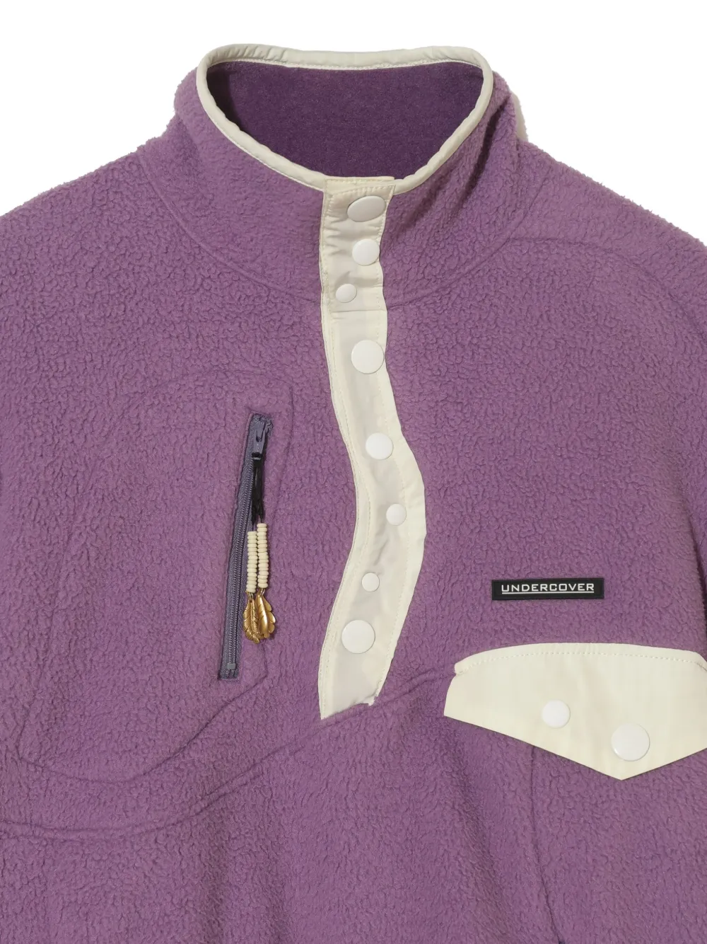 Undercover Floral-print Trim Sweatshirt In Purple