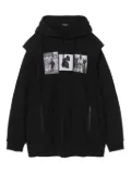 Undercover graphic-print hoodie - BLACK