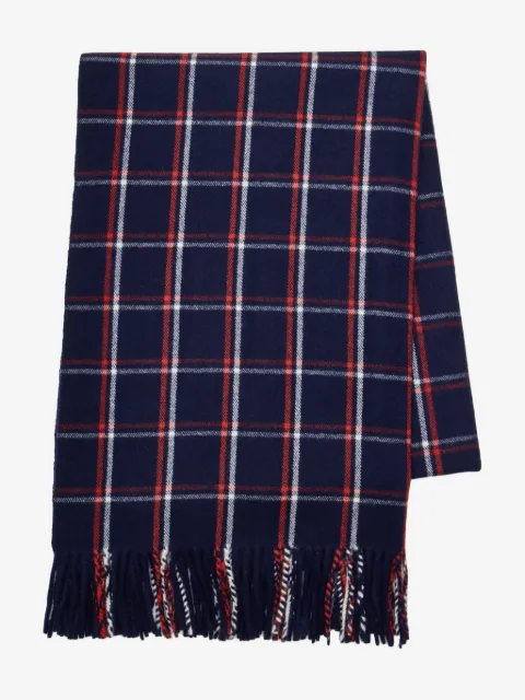 Undercover checked fringed scarf