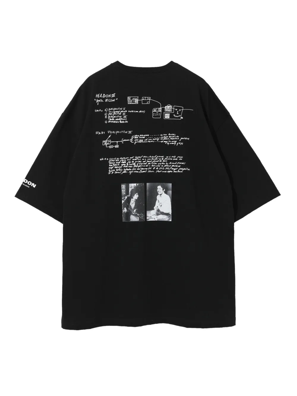 Undercover Katoenen T-shirt met grafische print - Zwart
