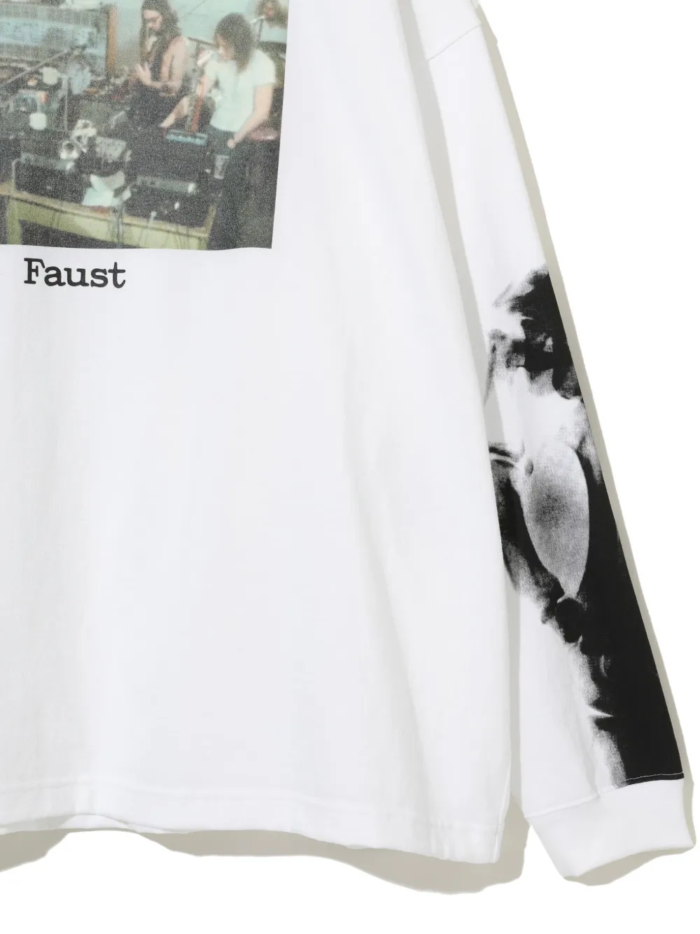 Undercover Faust-print Long-sleeve Sweater In White