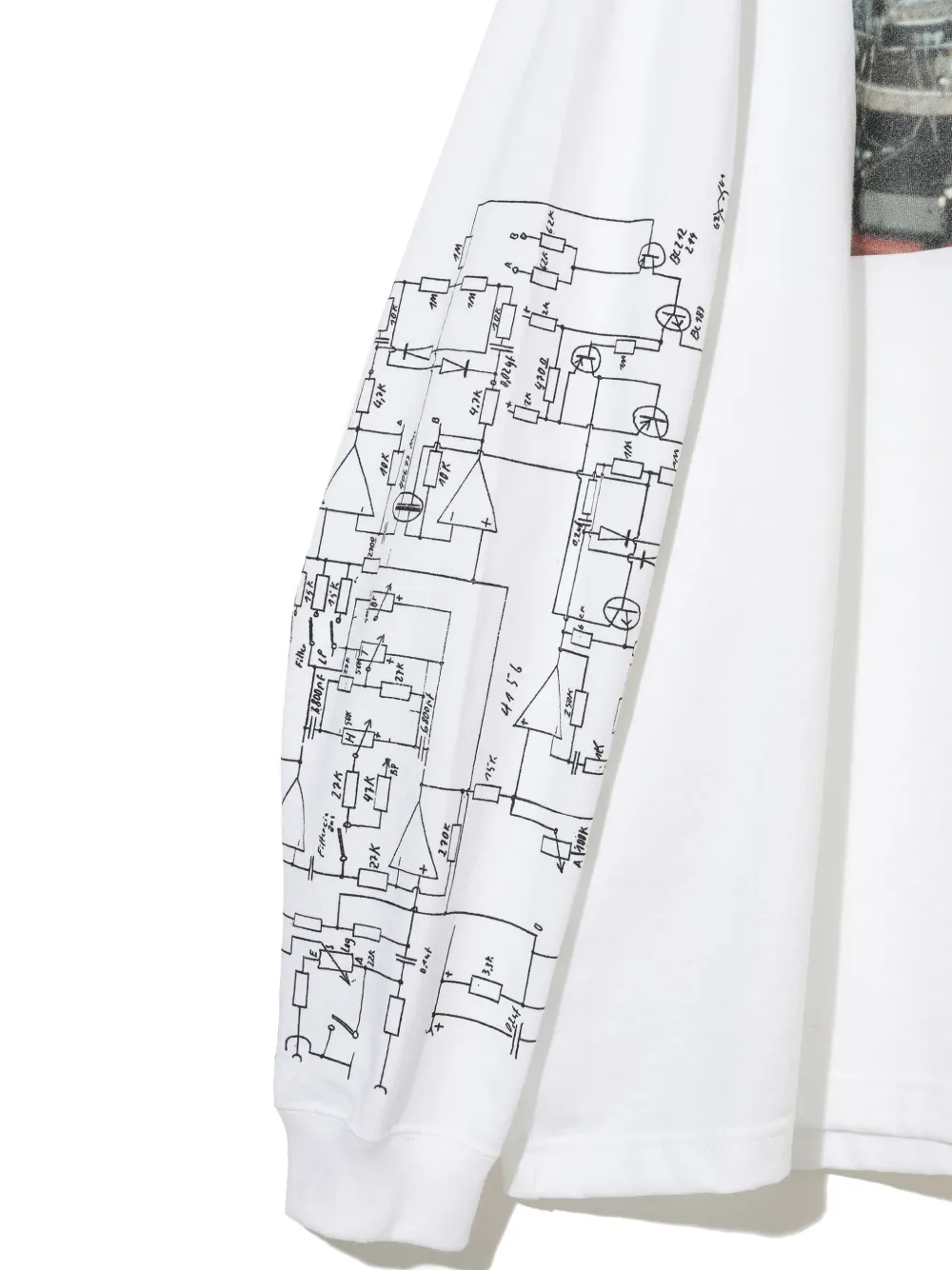 Undercover Faust-print Long-sleeve Sweater In White