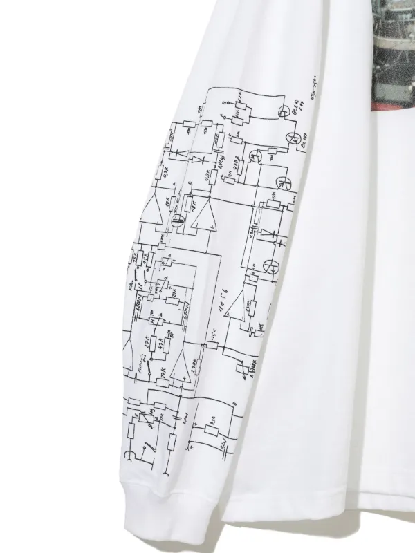 Undercover Faust-print long-sleeve Sweater | White | FARFETCH