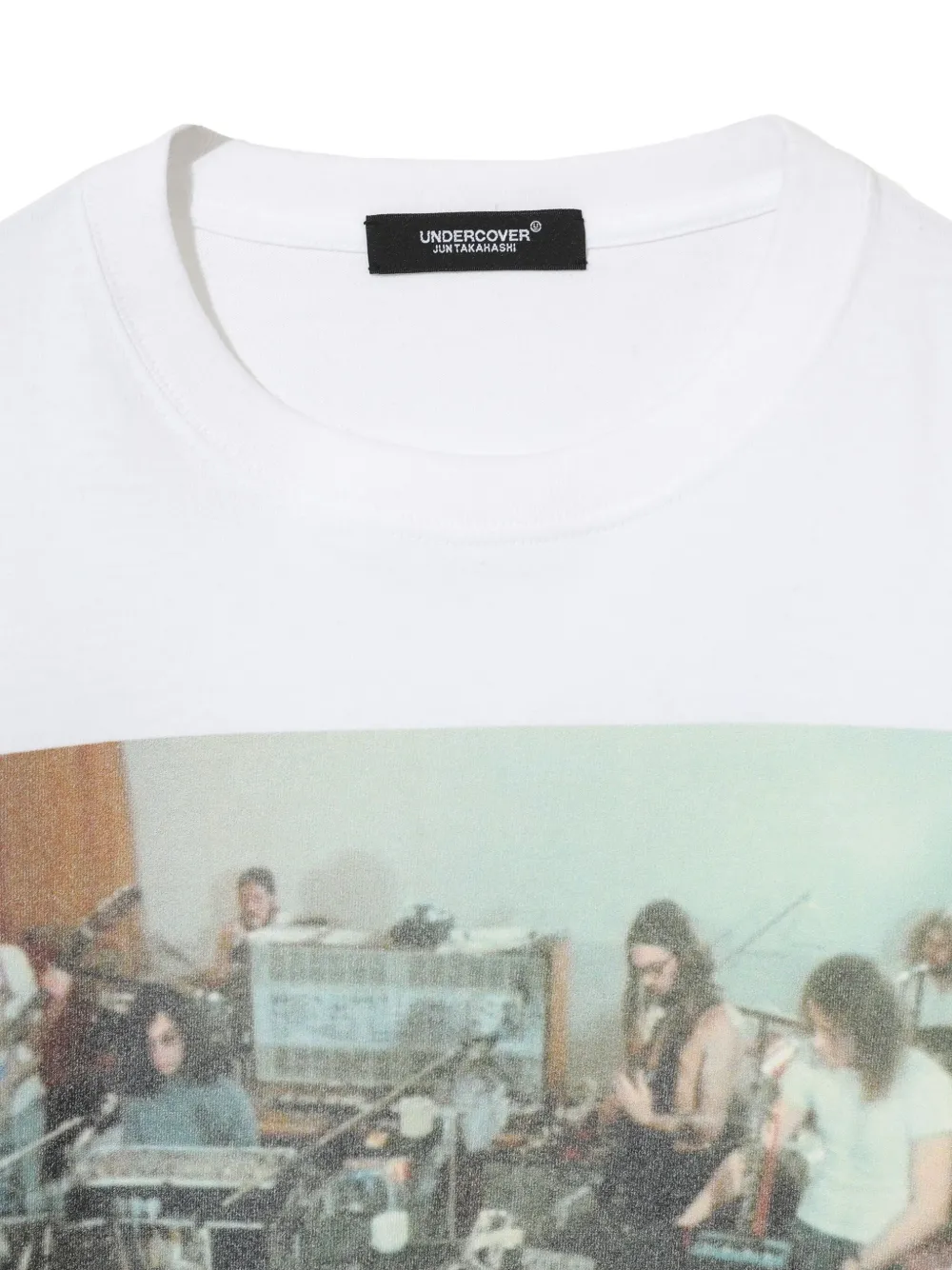 Undercover Faust-print Long-sleeve Sweater In White