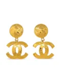 CHANEL Pre-Owned CC drop earrings - Gold