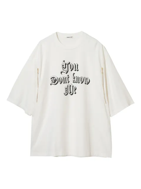 Undercover zip-detail cotton T-shirt