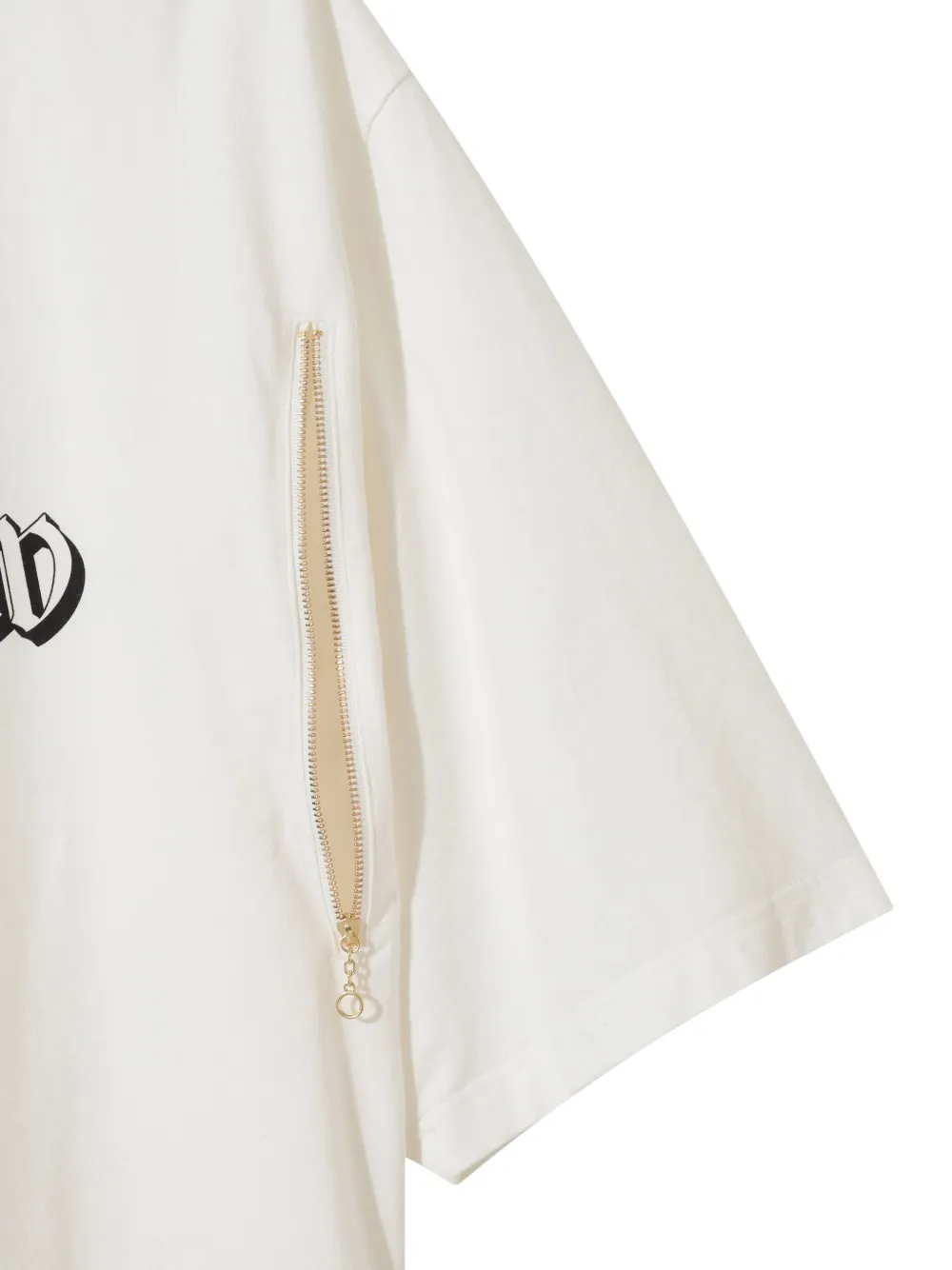 Undercover zip-detail cotton T-shirt Beige