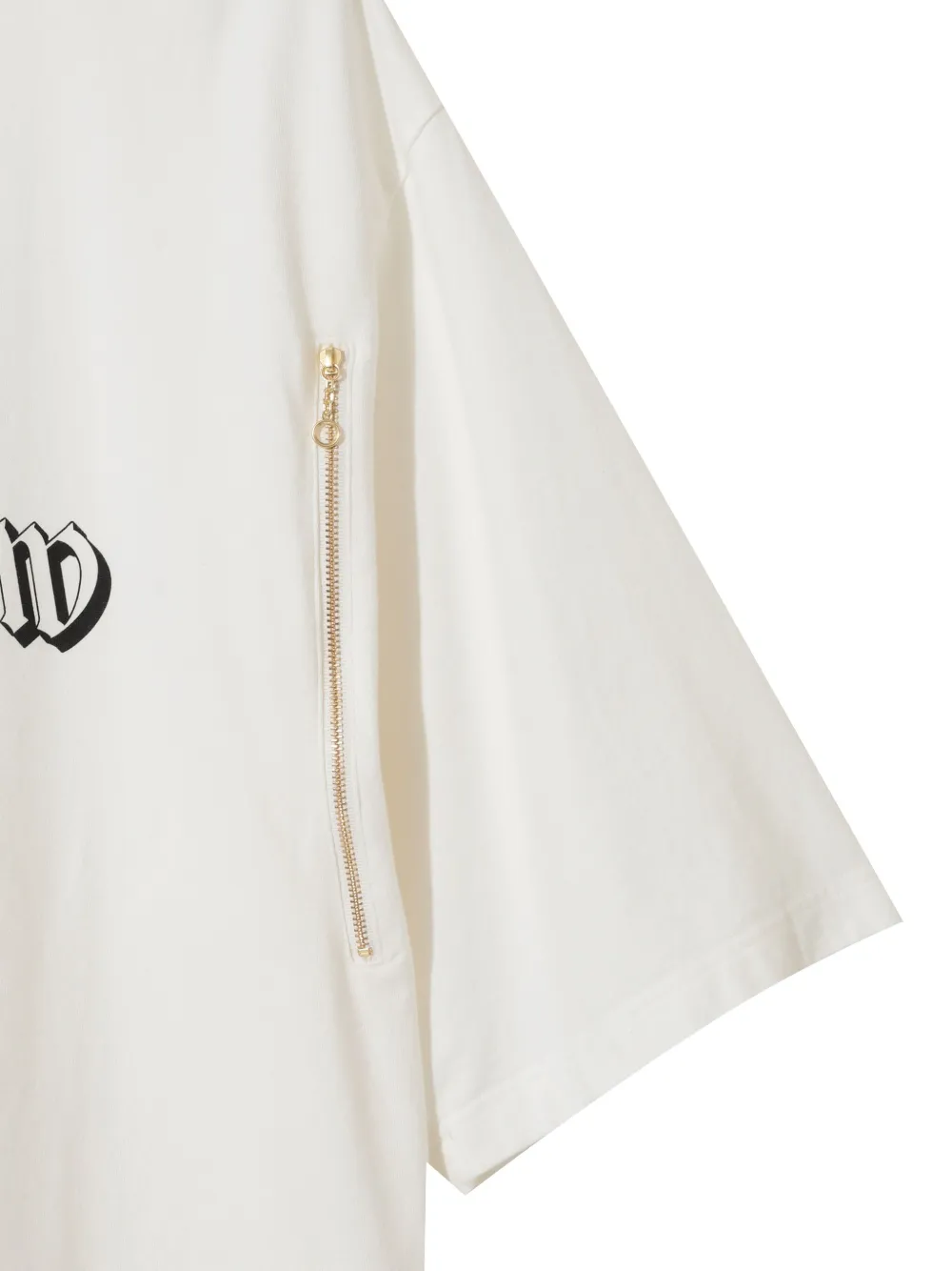 Undercover zip-detail cotton T-shirt Beige