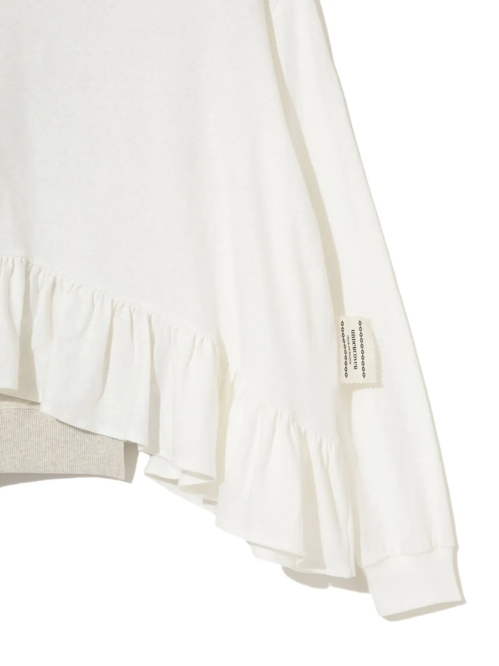 Undercover Asymmetrische sweater met ruches Beige