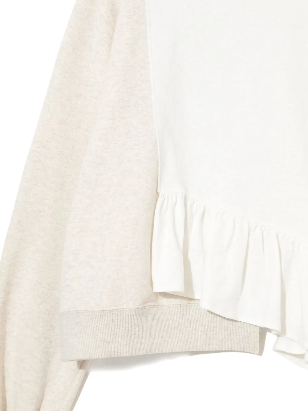 Undercover Asymmetrische sweater met ruches Beige