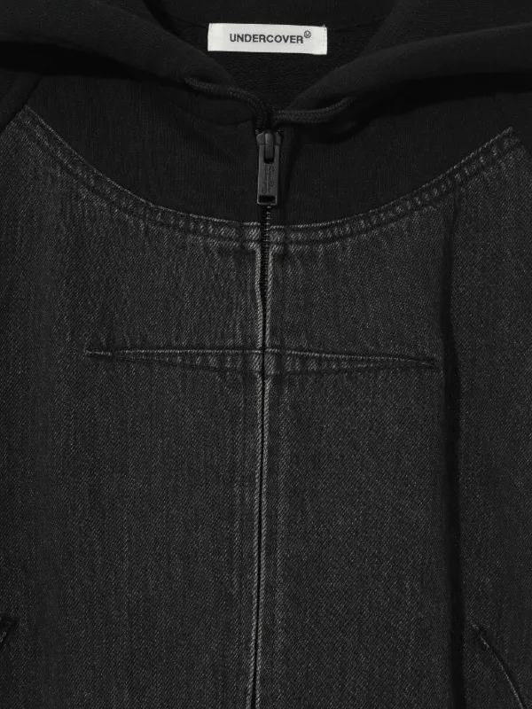 Undercover デニムパネル パーカー | ブラック | FARFETCH JP