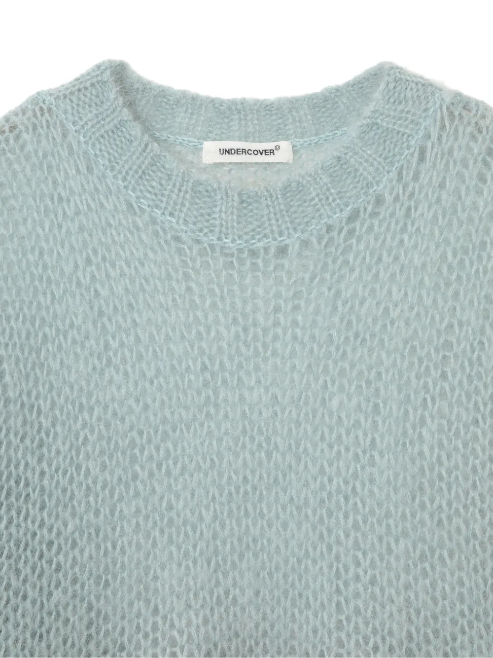 Undercover mohair-blend striped sweater Blauw