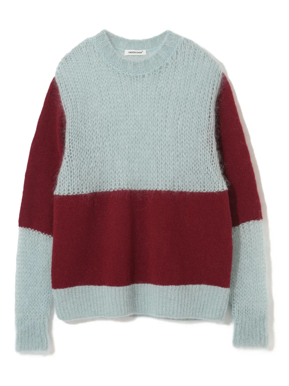 Undercover mohair-blend striped sweater Blauw
