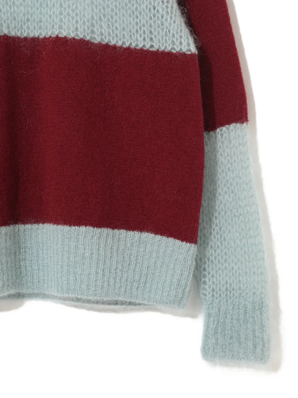 Undercover mohair-blend striped sweater Blauw