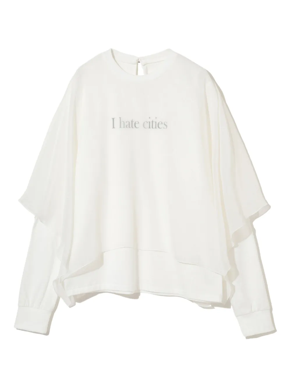 Undercover Gelaagde sweater met fladdermouwen Wit