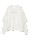 Undercover layered flutter-sleeve sweatshirt - White