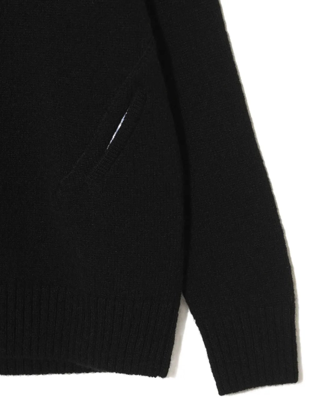 Undercover Wollen trui met patch Zwart