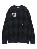 Undercover argyle-patterned sweater - Blue