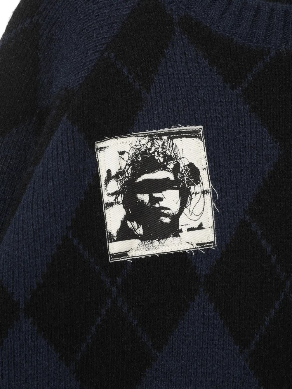 Undercover Trui met argyle patroon Blauw
