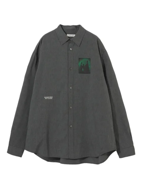 Undercover patch-detail button-up shirt