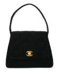 CHANEL Pre-Owned 1998 quilted velvet shoulder bag - Black