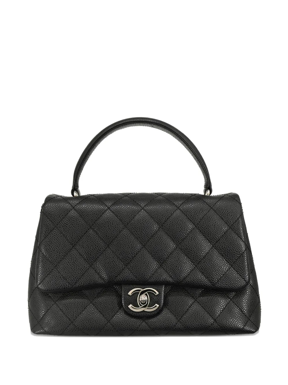 CHANEL Pre-Owned 2007 ココマーク キルティング ハンドバッグ - ブラック CHANEL Pre-Owned 2007 ココマーク キルティング ハンドバッグ - ブラック
