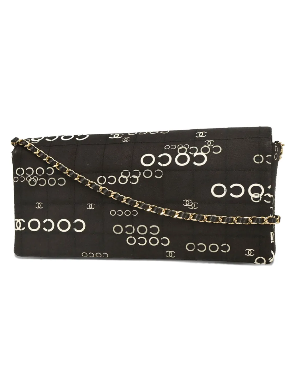 Pre-owned Chanel 2000 Coco East West Choco Bar Shoulder Bag