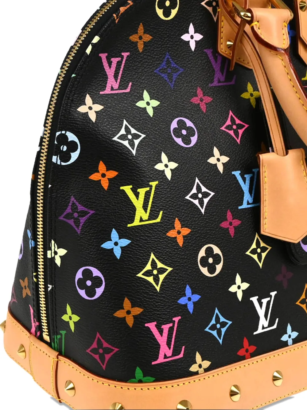 Pre-owned Louis Vuitton X Takashi Murakami 2013 Alma Gm Tote Bag In Black