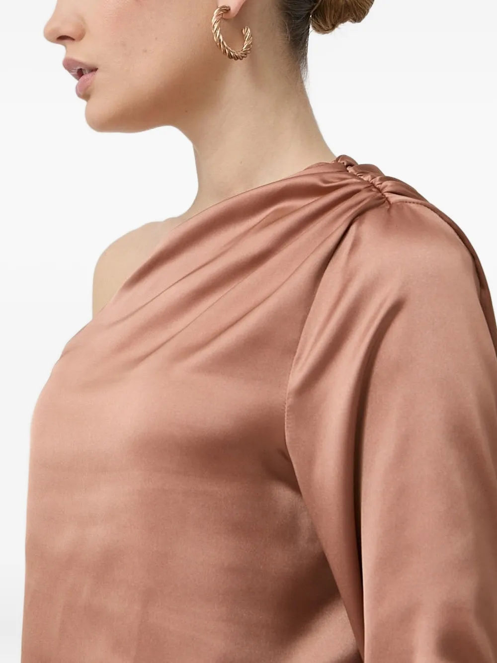 Notes Du Nord One-shoulder Blouse In Pink