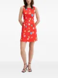 NEVER FULLY DRESSED seashell-print bow-back mini dress - Red