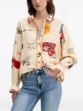 NEVER FULLY DRESSED print frill-cuff shirt - Neutrals