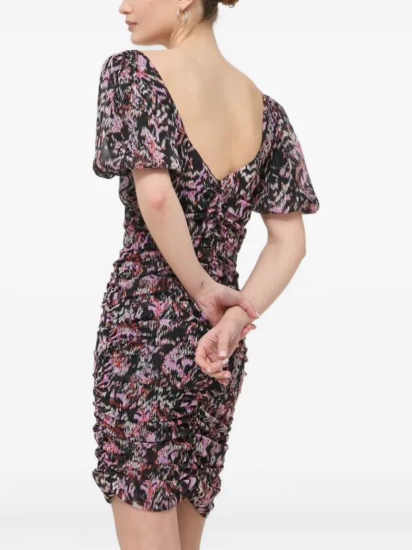 Notes Du Nord Abito Corto Con Maniche a Palloncino Nero