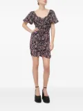 Notes du Nord puff-sleeve ruched mini dress - Black