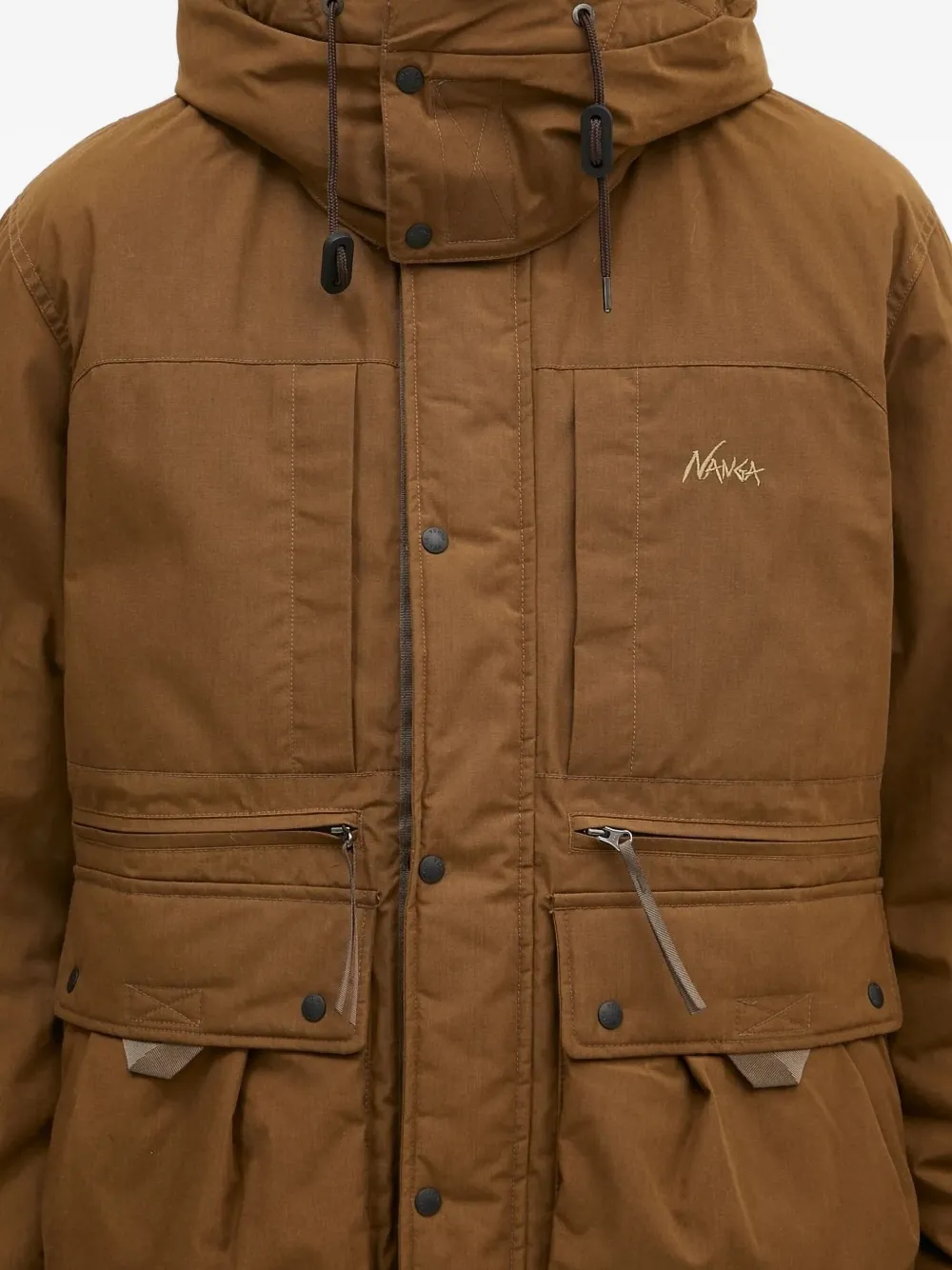 Nanga Takibi Multi-pocket Down Jacket In Brown
